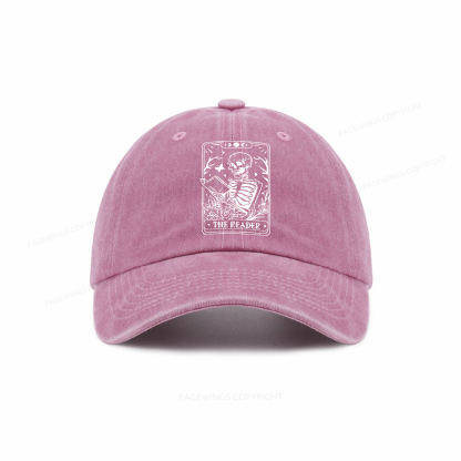 Pagewings Halloween The Reader Tarot Card Washed Cap