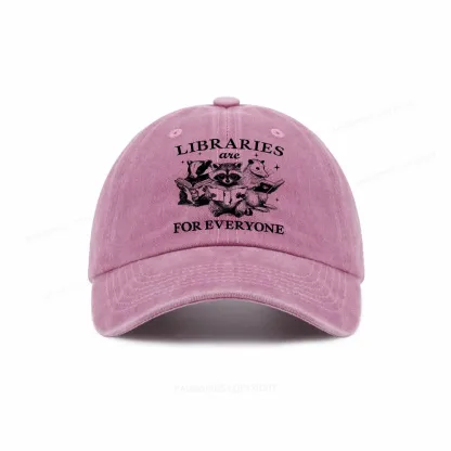 Pagewings Libraries Are For Everyone Washed Cap