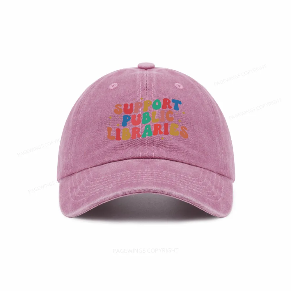 Pagewings Public Library Sweatshirt Washed Cap