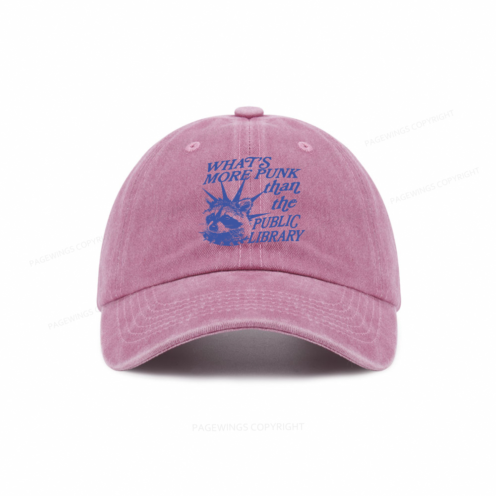 Pagewings What’s More Punk Than The Public Library Washed Cap