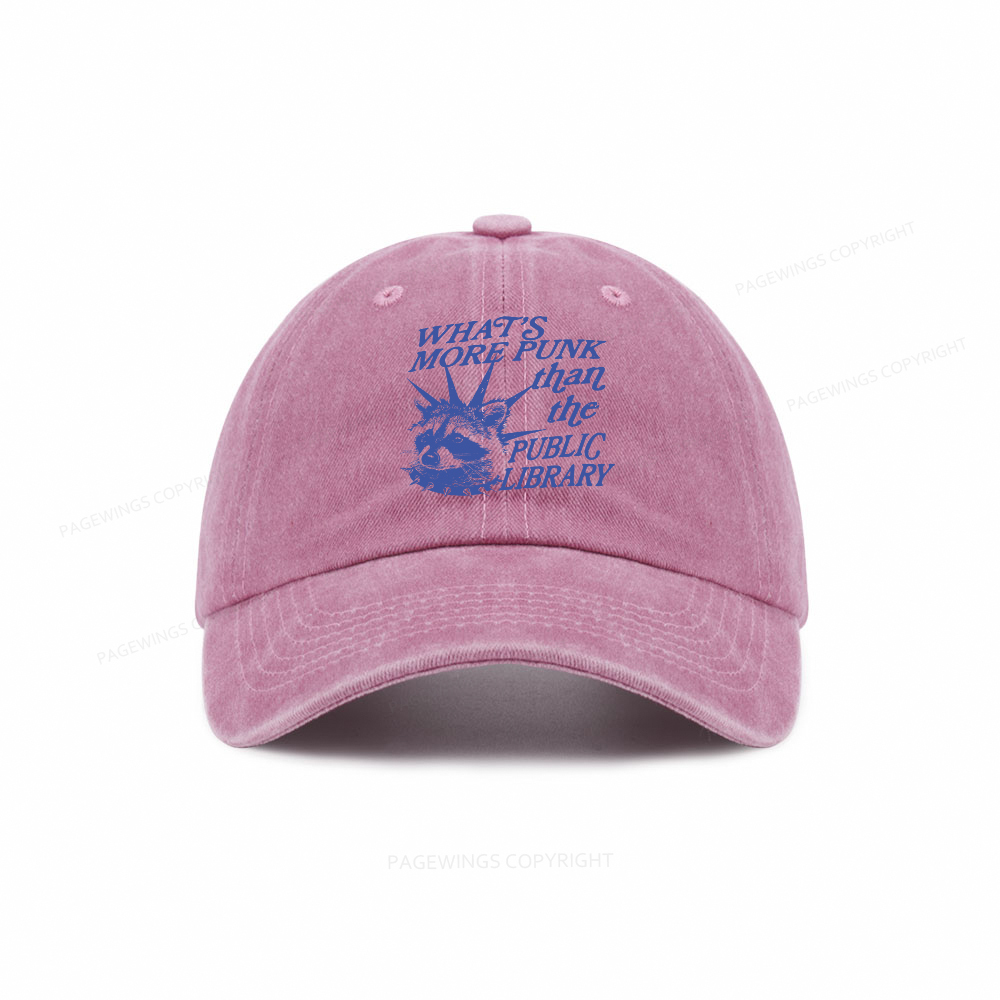 Pagewings What’s More Punk Than The Public Library Washed Cap