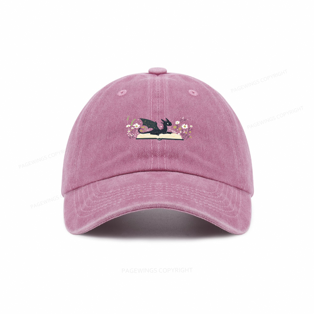 Pagewings Dragon Book Washed Cap