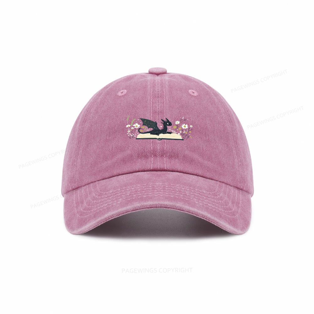Pagewings Dragon Book Washed Cap