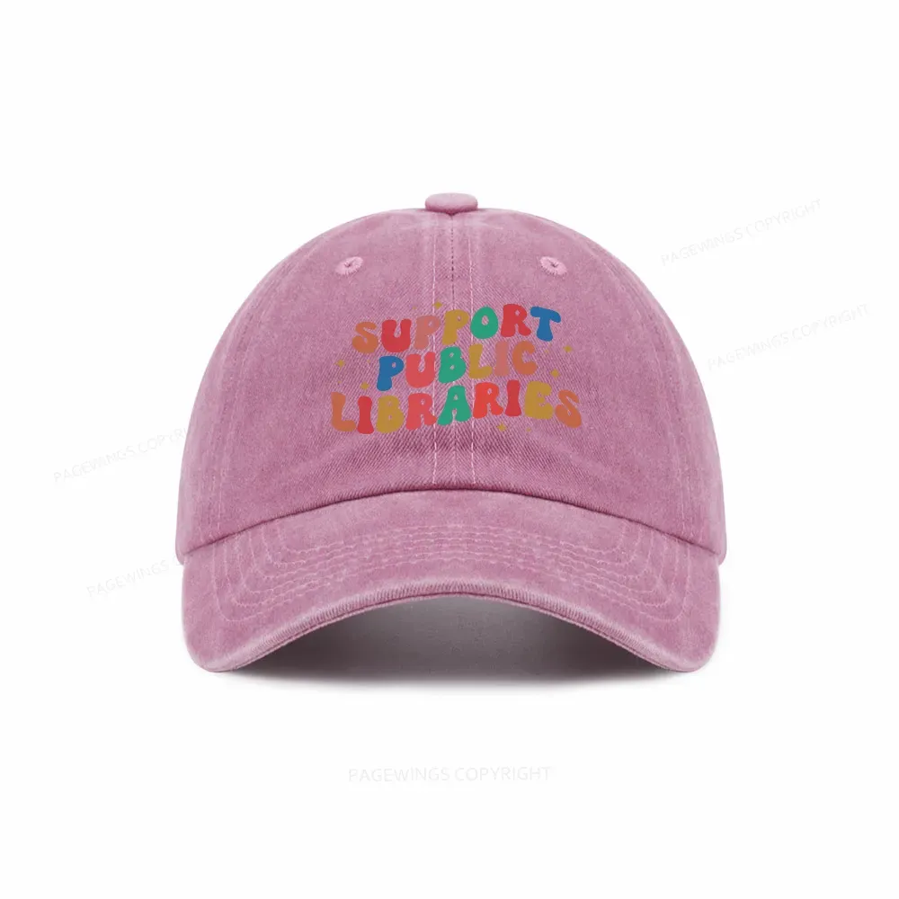 Pagewings Public Library Sweatshirt Washed Cap