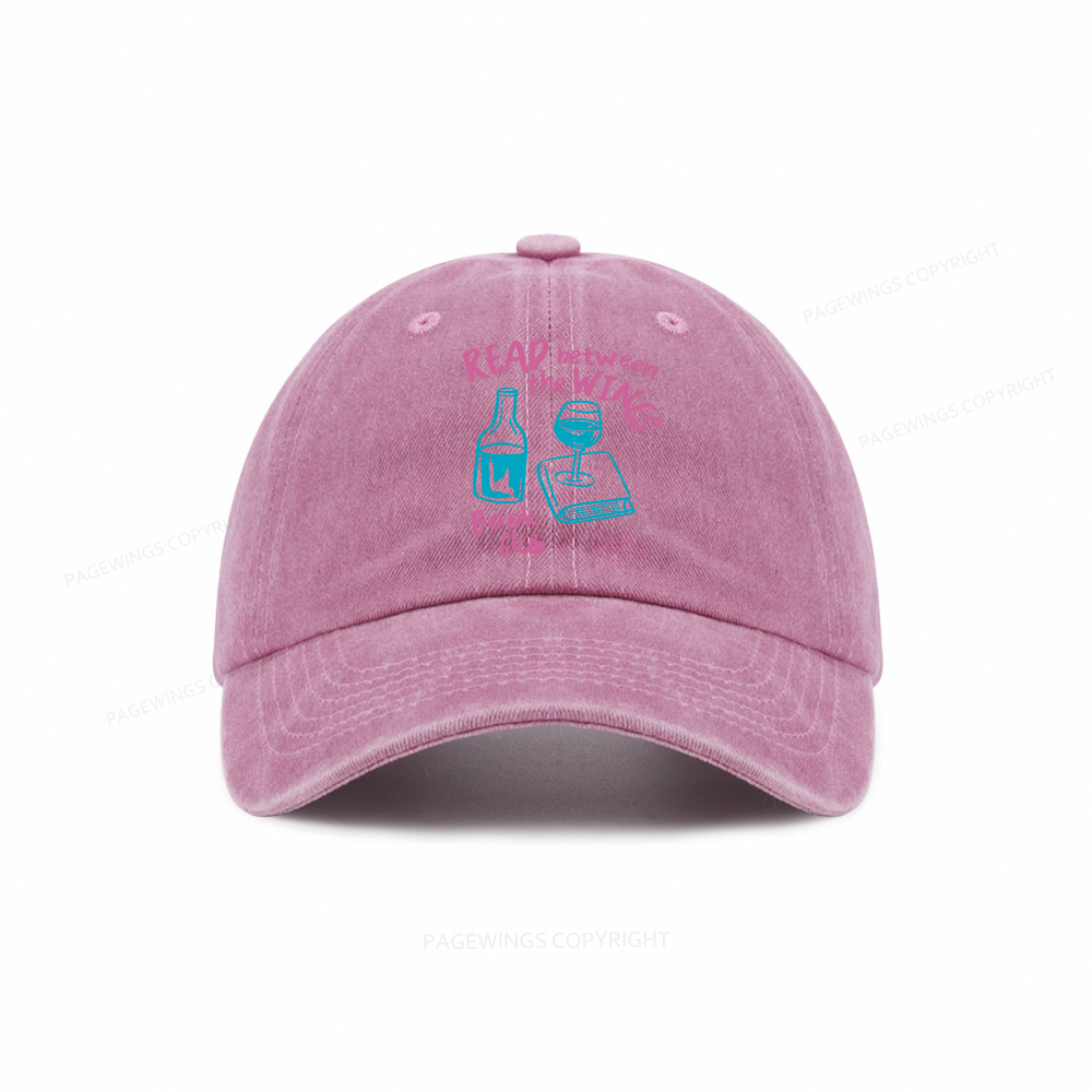Pagewings Wine Lover Book Club Washed Cap