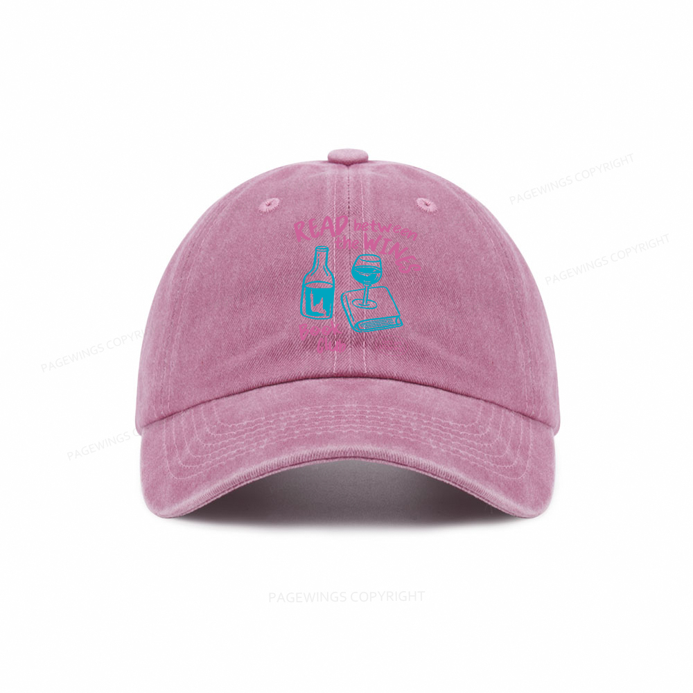 Pagewings Wine Lover Book Club Washed Cap