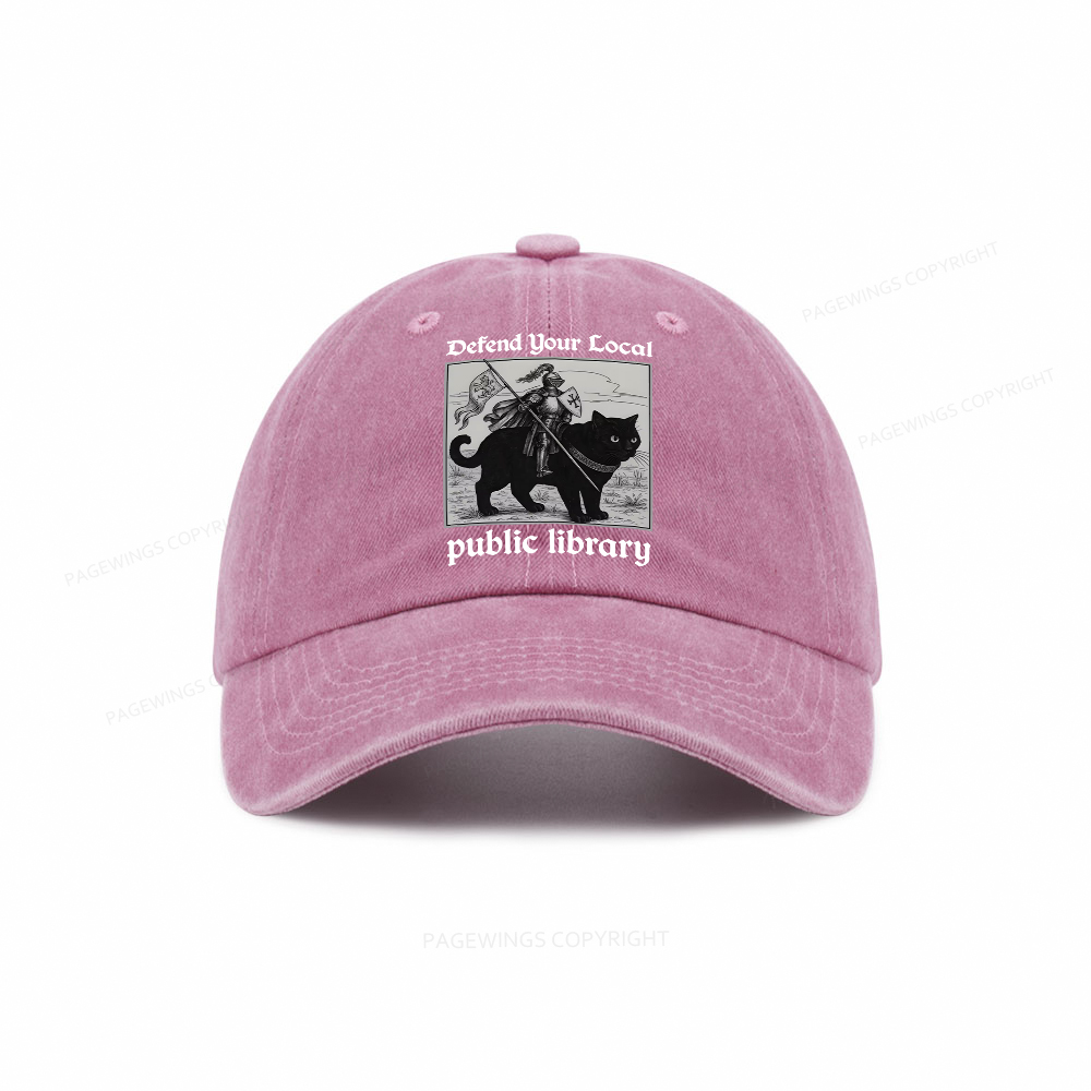 Pagewings Defend Your Local public library Washed Cap