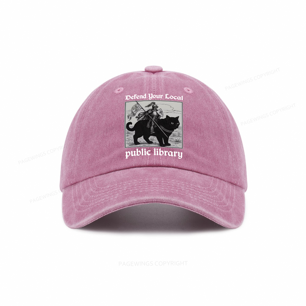 Pagewings Defend Your Local public library Washed Cap
