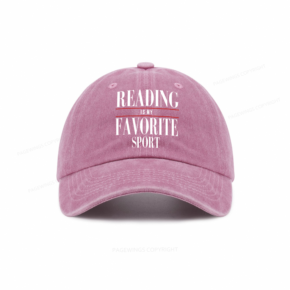 Pagewings Reading Is My Favorite Sport Washed Cap