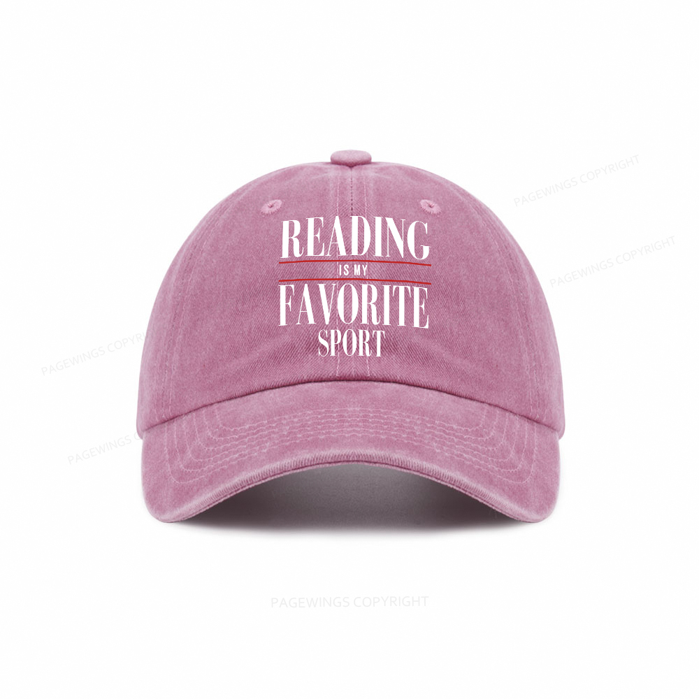 Pagewings Reading Is My Favorite Sport Washed Cap