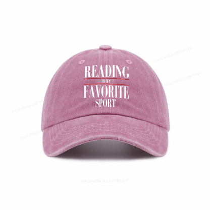 Pagewings Reading Is My Favorite Sport Washed Cap