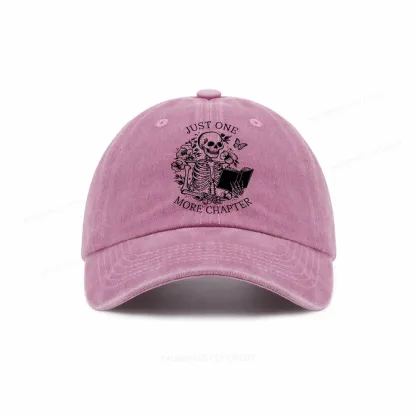 Pagewing One More Chapter Skeleton Unisex Tee Washed Cap