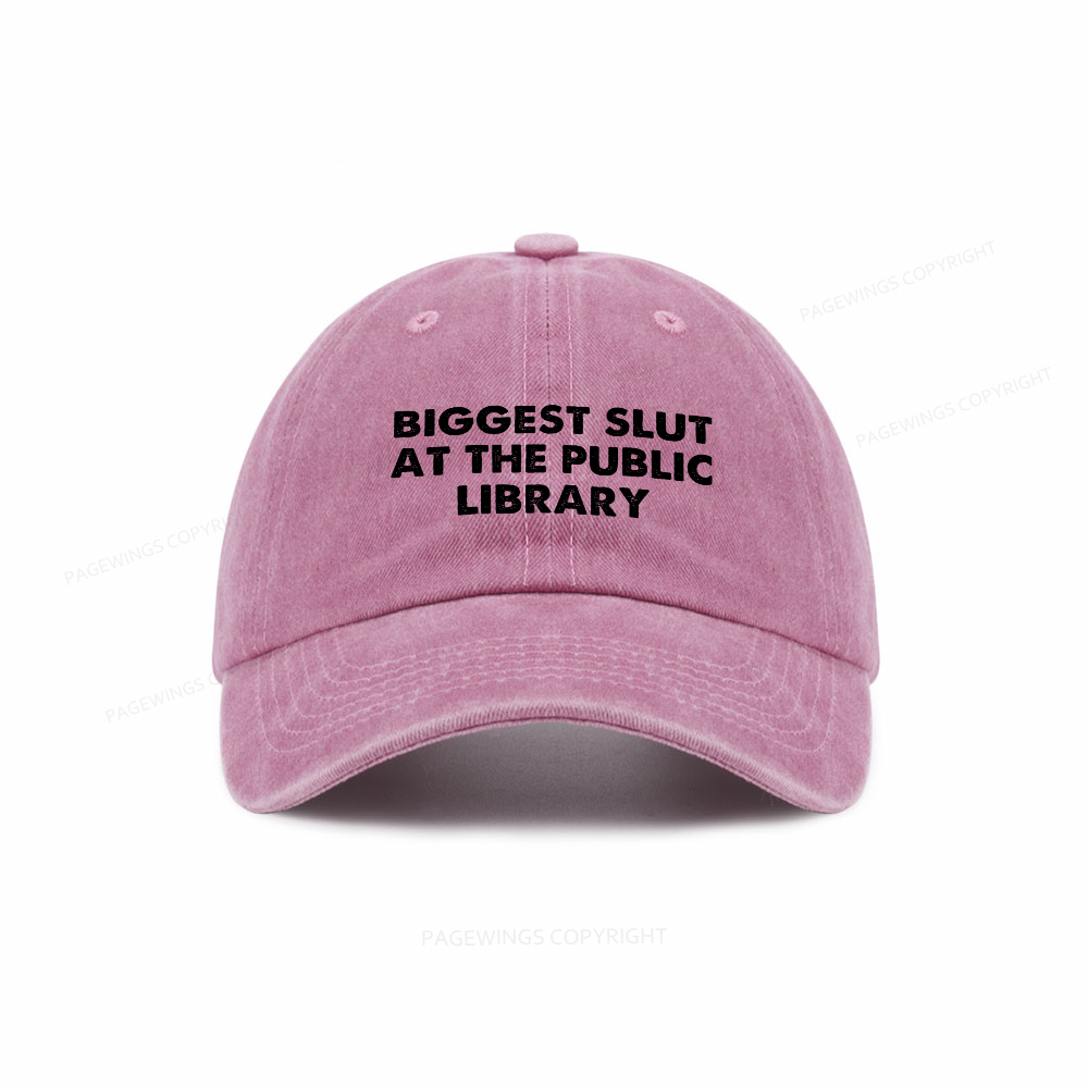Pagewings Biggest Slut At The Public Library Washed Cap
