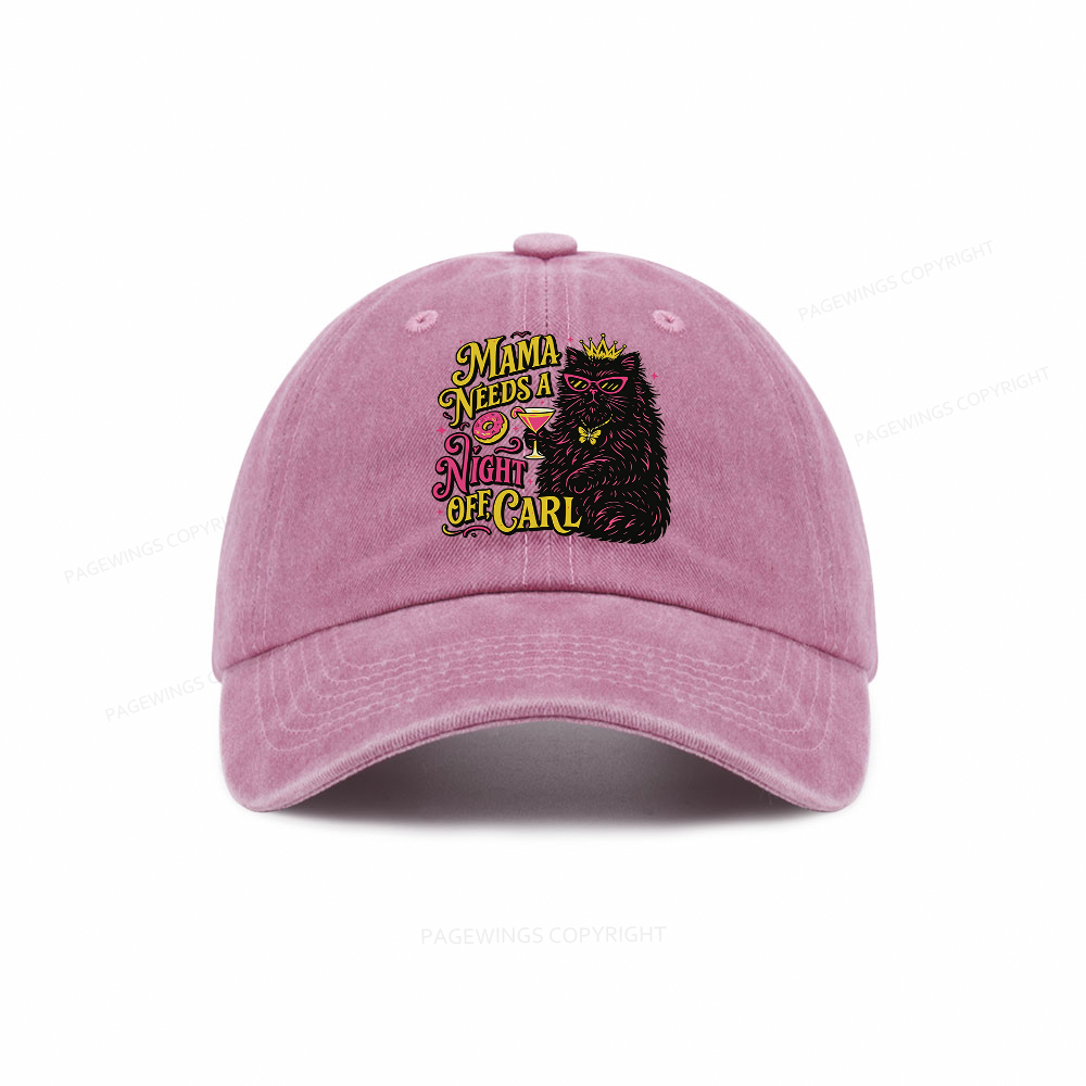 Pagewings Mama Needs A Night Off Washed Cap