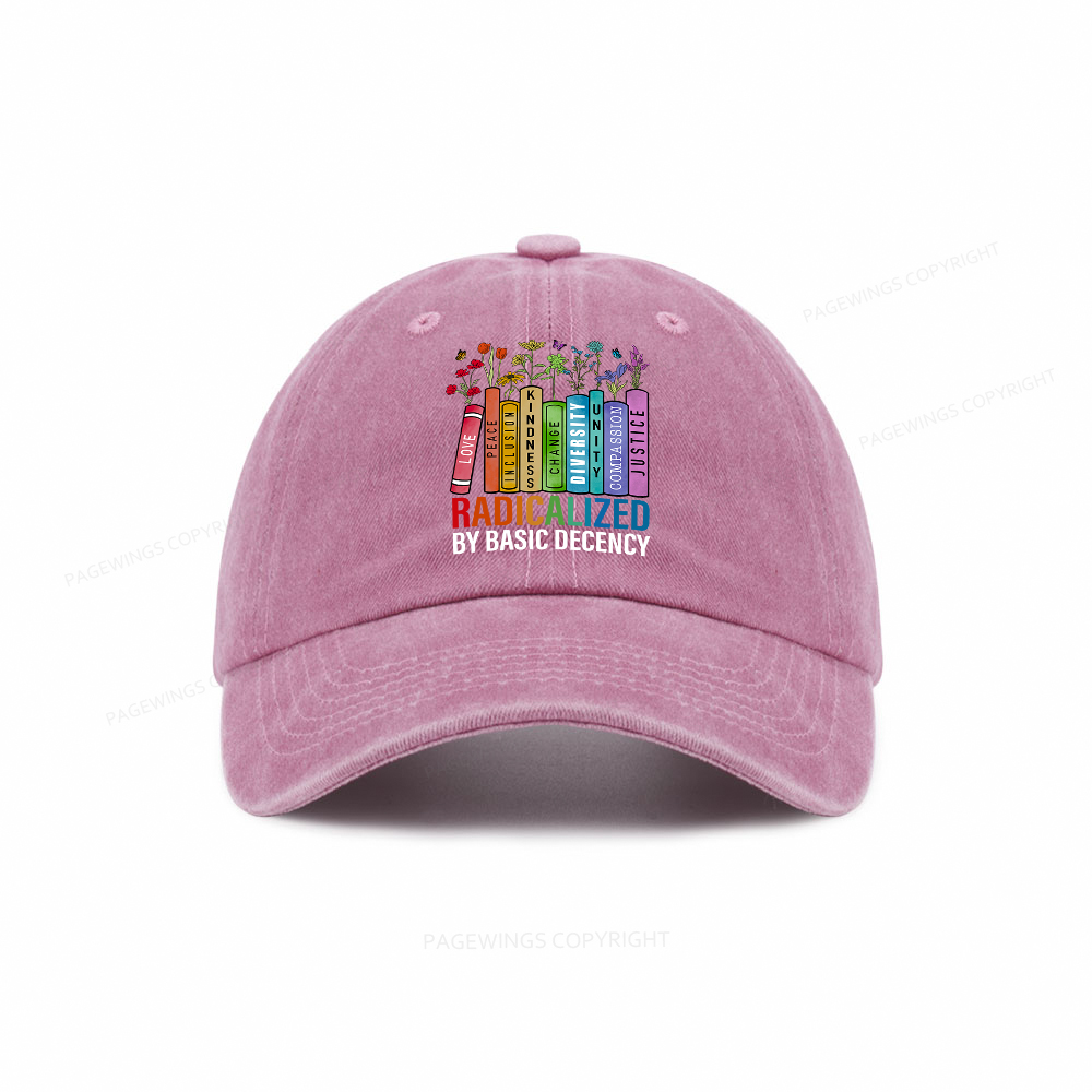 Pagewings Radicalized by Basic Decency Washed Cap