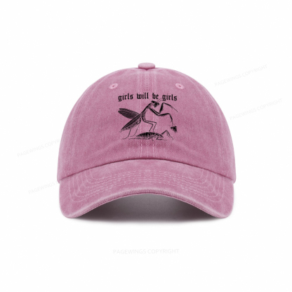 Pagewings Girls Will Be Girls Washed Cap