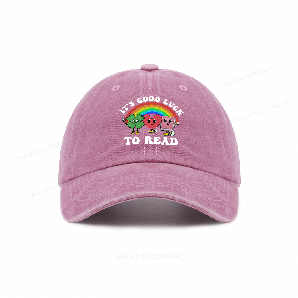 Pagewings St. Patrick's Day Librarian Washed Cap
