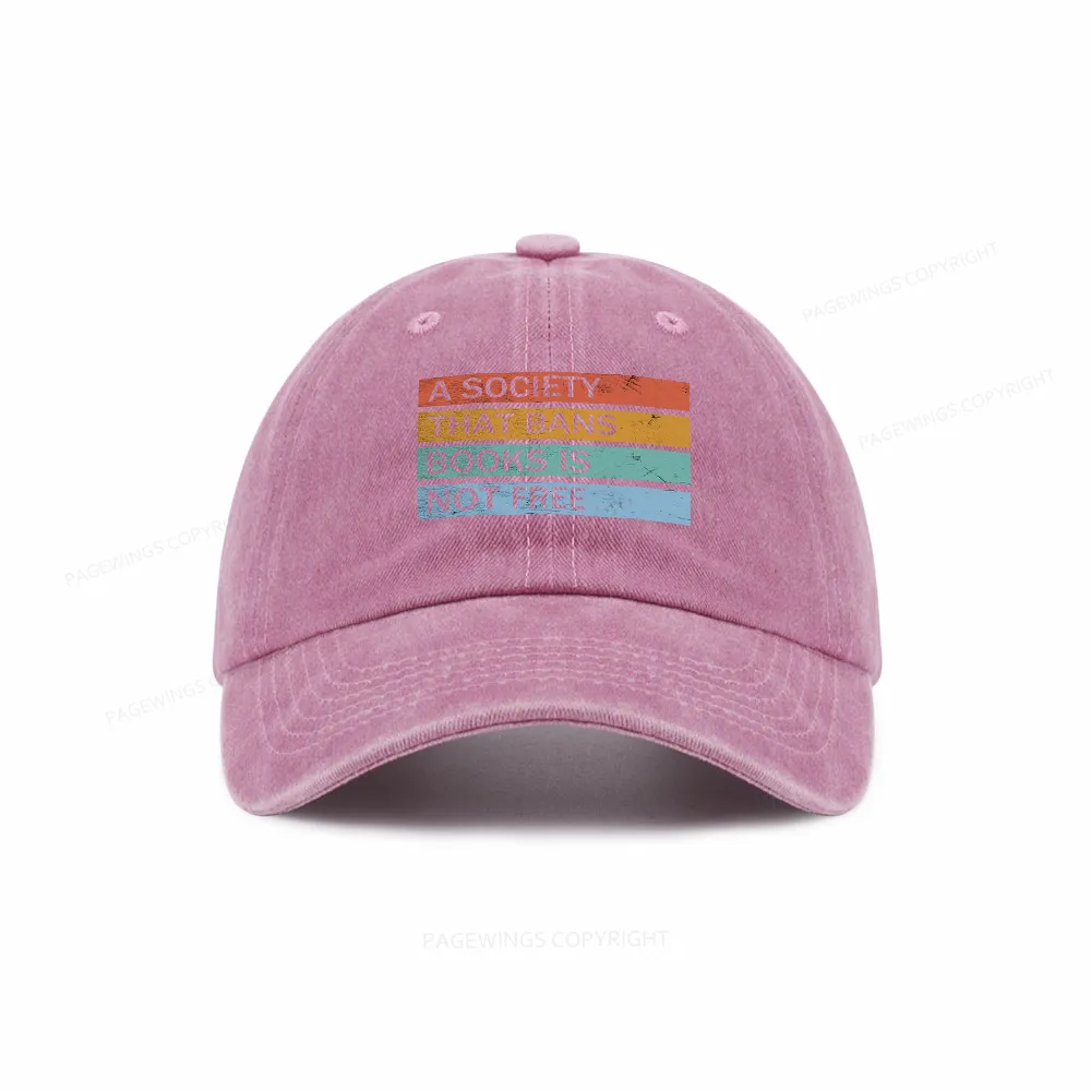 Pagewings Banned Books Shirt, Read Banned Books Washed Cap