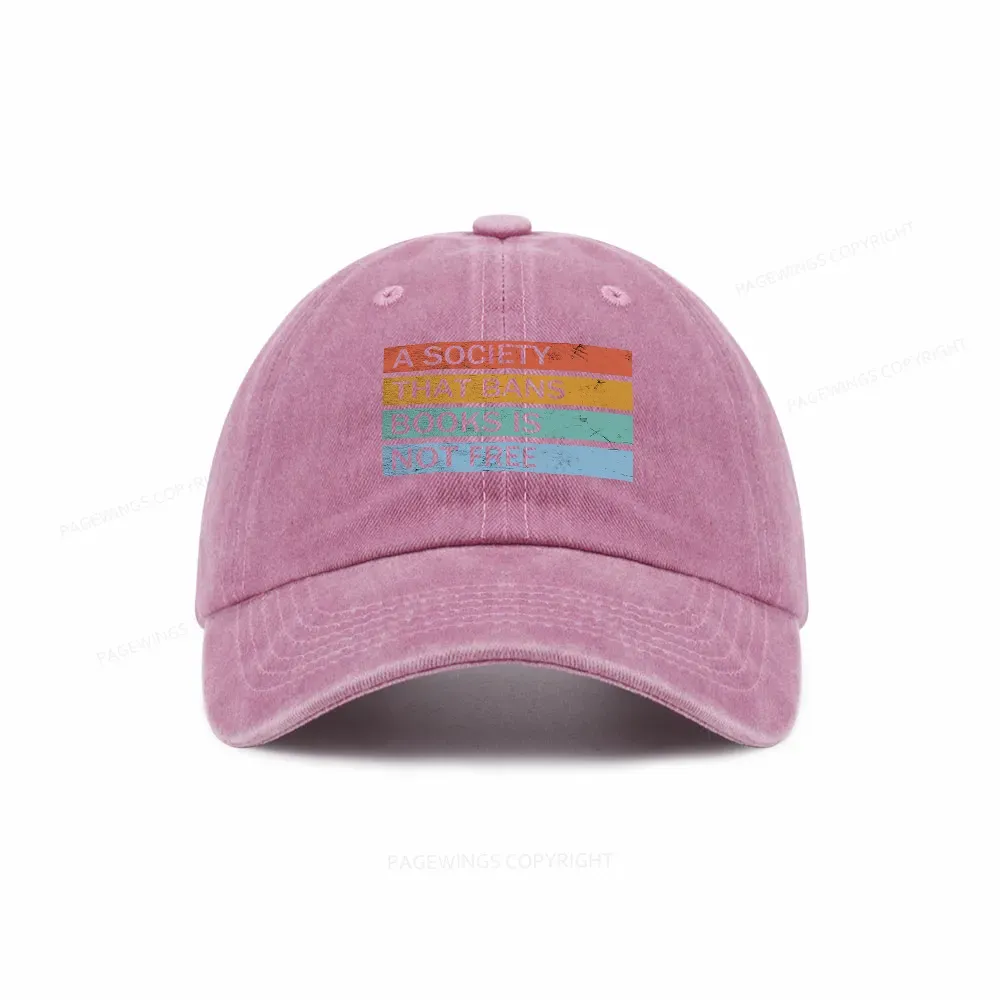 Pagewings Banned Books Shirt, Read Banned Books Washed Cap