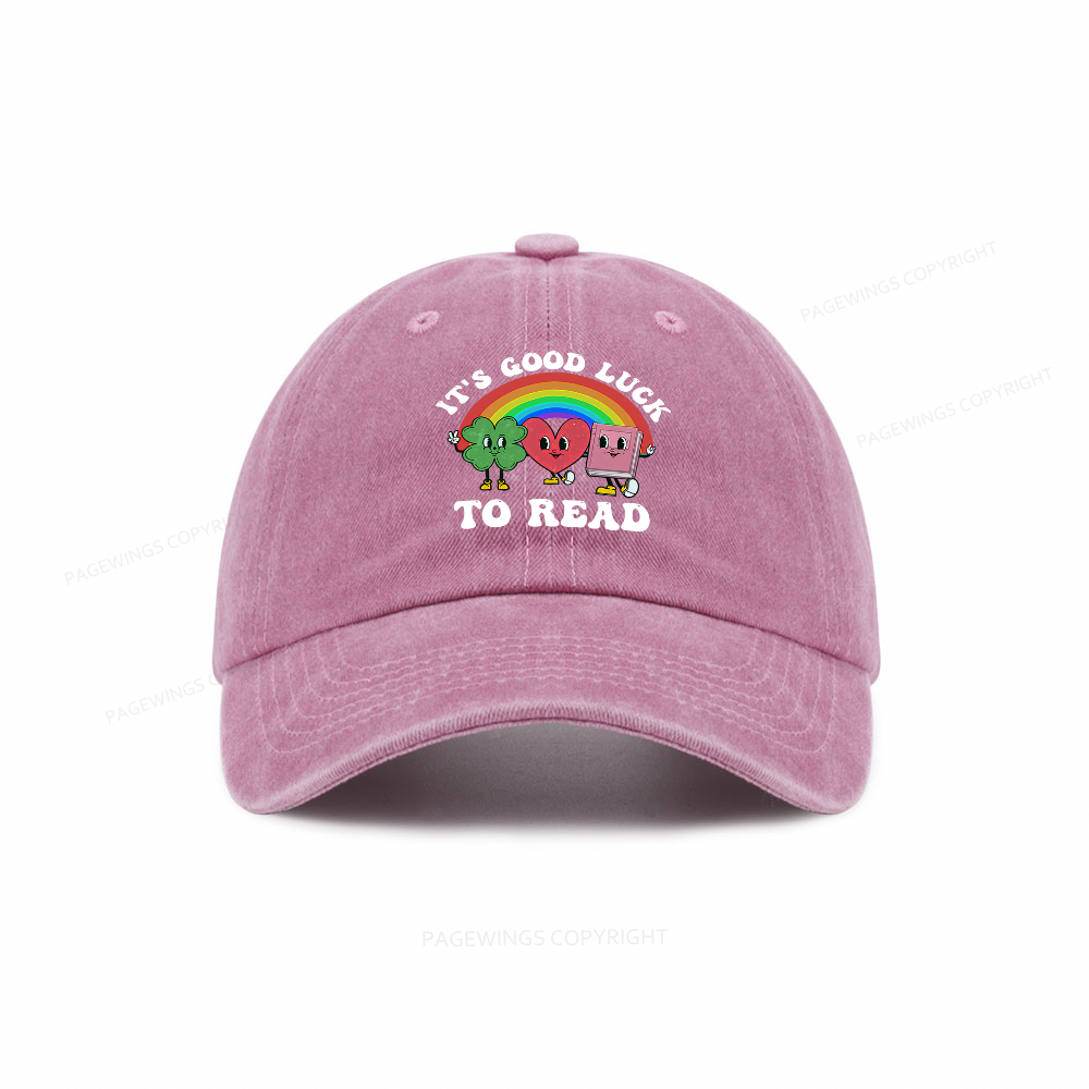 Pagewings St. Patrick's Day Librarian Washed Cap