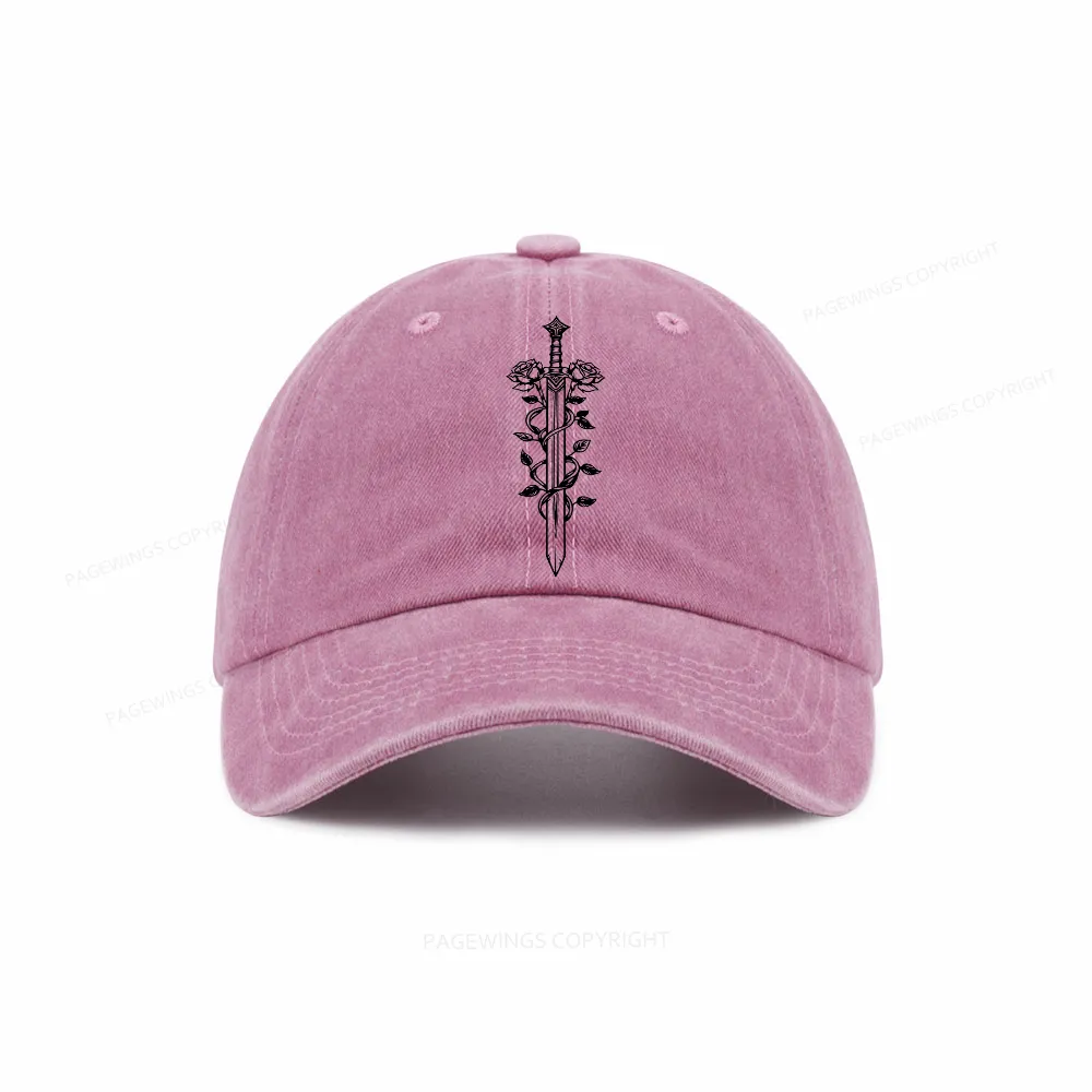 Pagewings Throne of Glass Merch, TOG Shirt, Aelin Galathynius Washed Cap