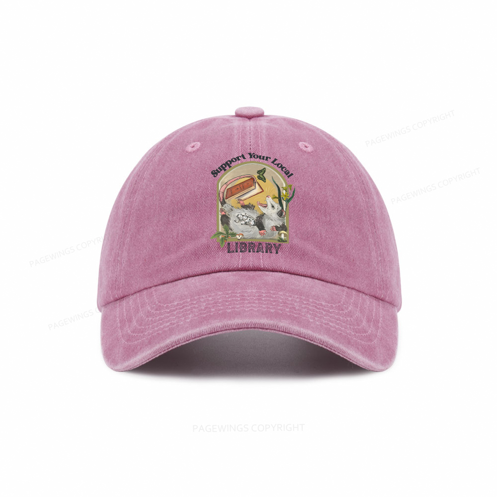 Pagewings Library Readers Make Leaders Jersey Short Sleeve Tee Washed Cap