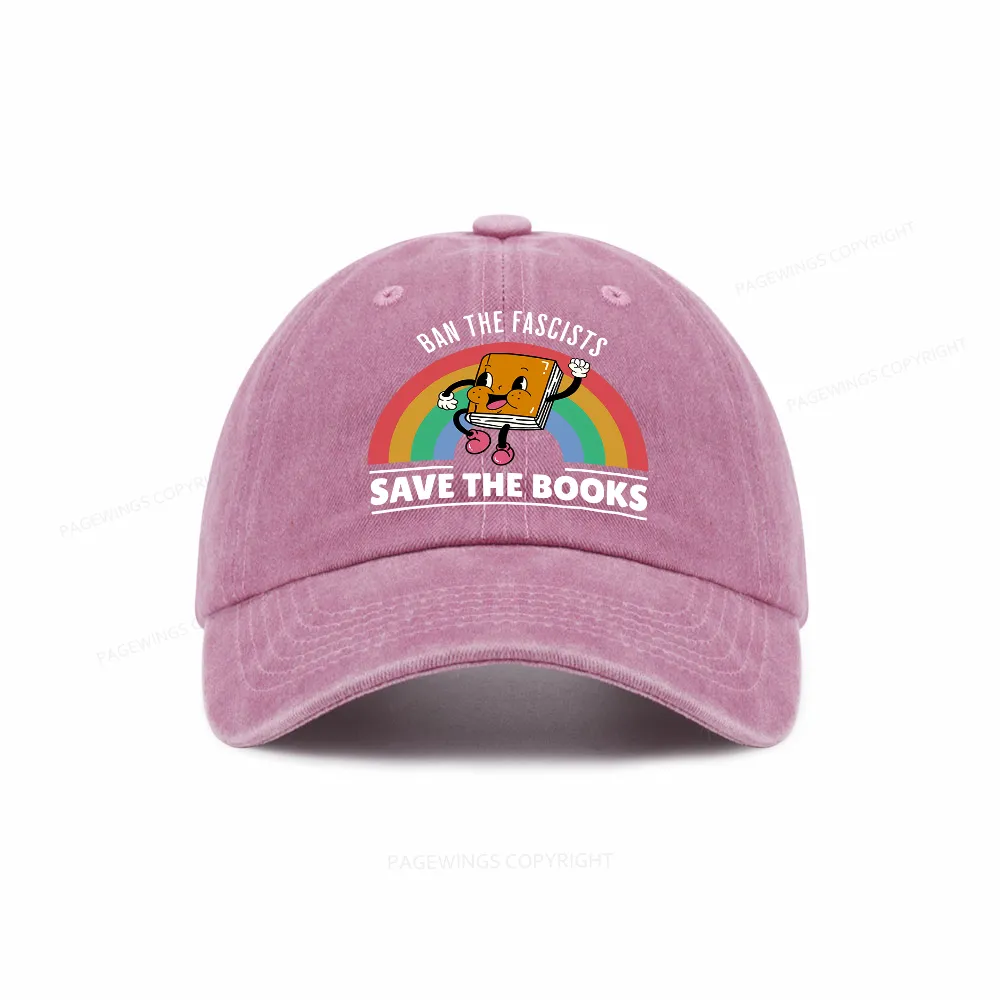 Pagewings Ban The Fascists Save The Books Washed Cap