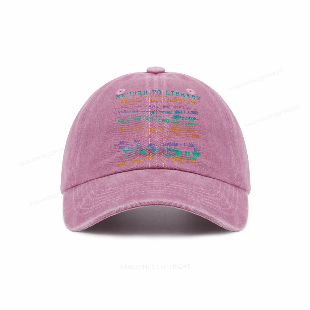Pagewing Vintage Library Rainbow Washed Cap