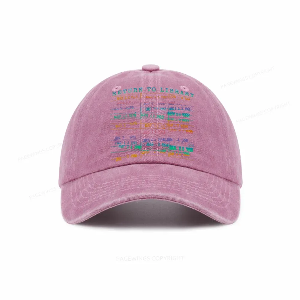 Pagewing Vintage Library Rainbow Washed Cap