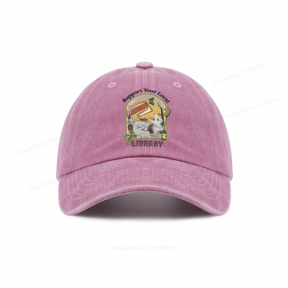 Pagewings Library Readers Make Leaders Jersey Short Sleeve Tee Washed Cap