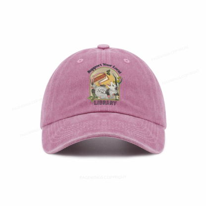 Pagewings Library Readers Make Leaders Jersey Short Sleeve Tee Washed Cap