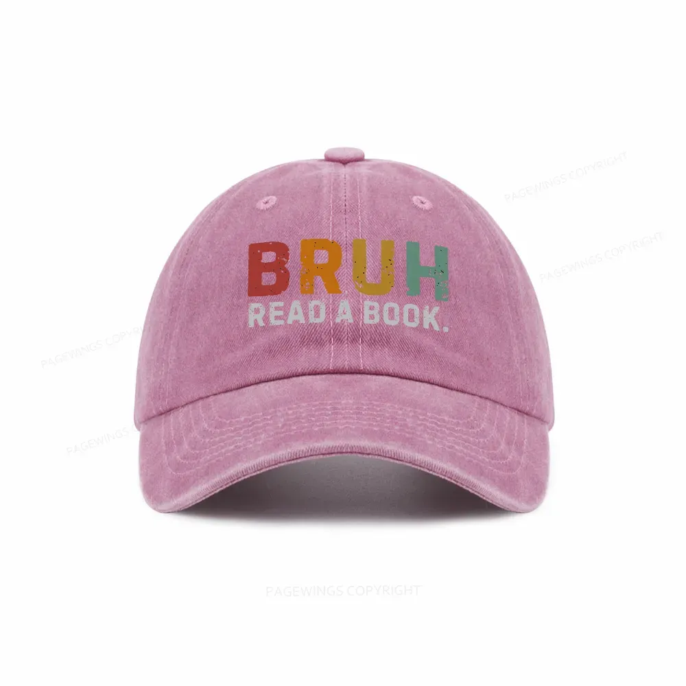 Pagewings Read A Book Bruh Washed Cap