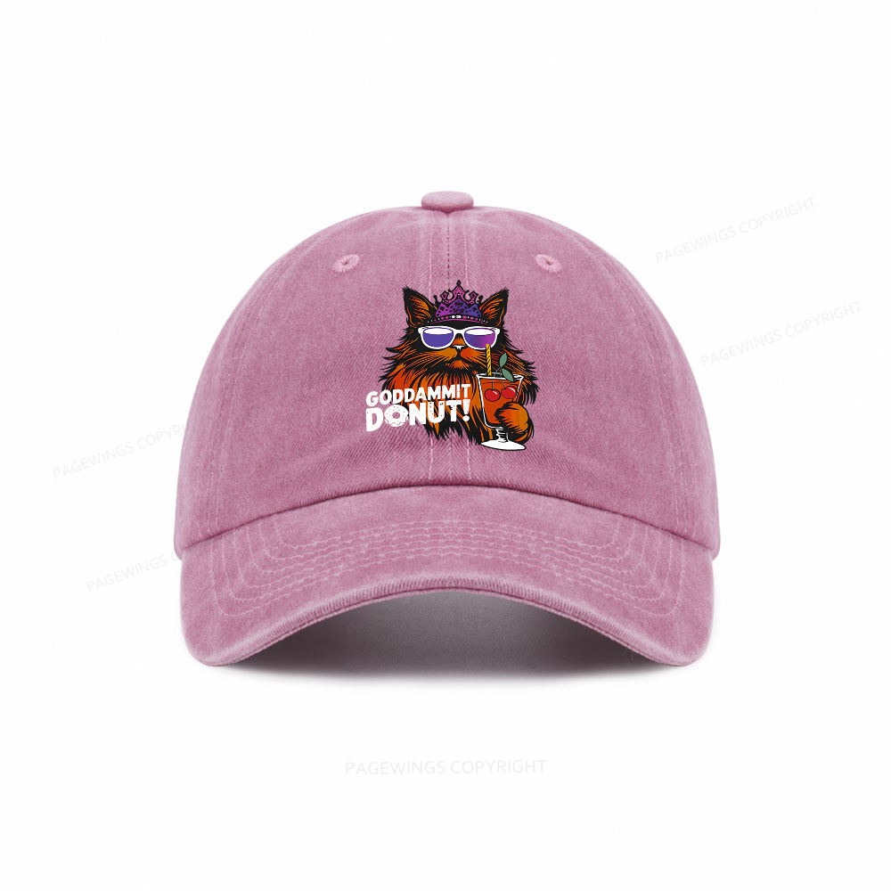 Pagewings Goddammit Donut Washed Cap