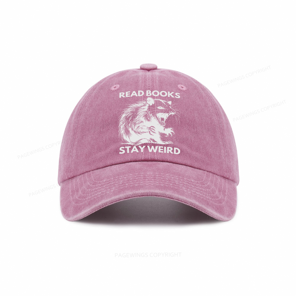 Pagewings Read Books Stay Weird Washed Cap