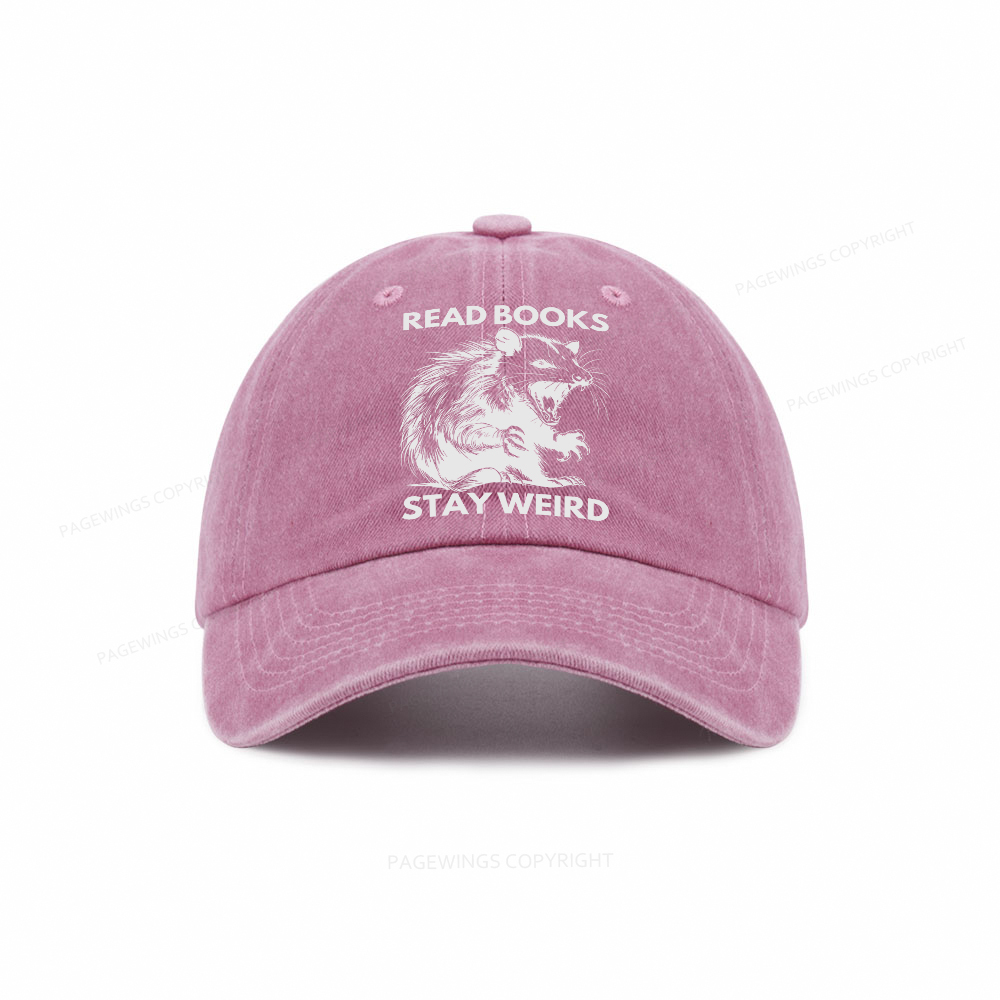 Pagewings Read Books Stay Weird Washed Cap