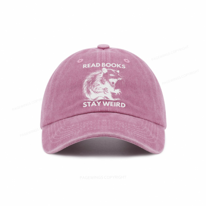 Pagewings Read Books Stay Weird Washed Cap