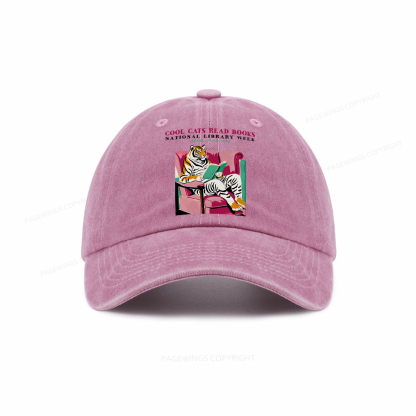 Pagewings Library Week Poster 1996 Washed Cap