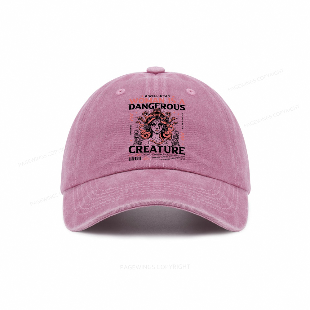 Pagewings A Well-Read Woman is A Dangerous Creature Washed Cap