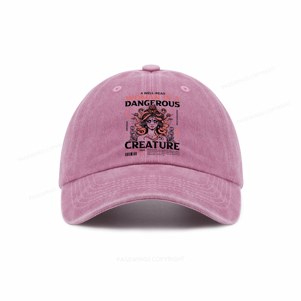 Pagewings A Well-Read Woman is A Dangerous Creature Washed Cap