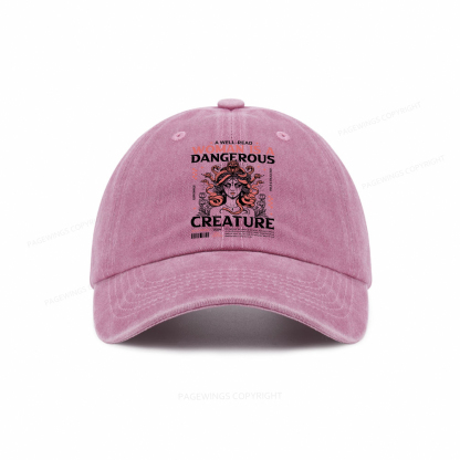 Pagewings A Well-Read Woman is A Dangerous Creature Washed Cap