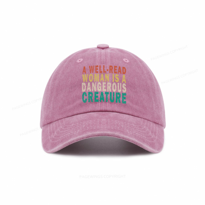 Pagewings A Well-Read Woman Is A Dangerous Creature Washed Cap