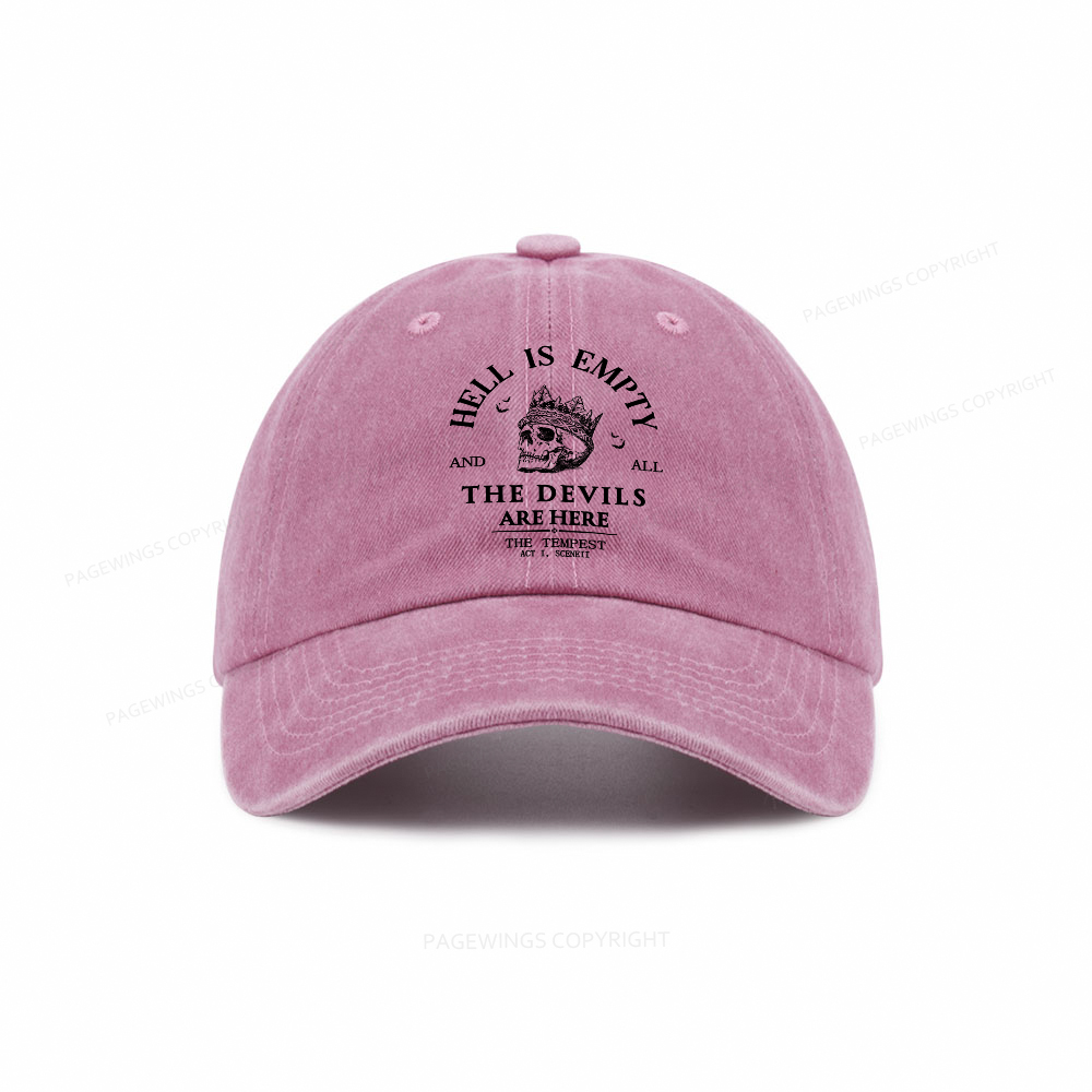 Pagewings Hell Is Empty And All The Devils Are Here Washed Cap