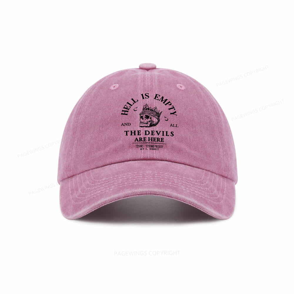 Pagewings Hell Is Empty And All The Devils Are Here Washed Cap