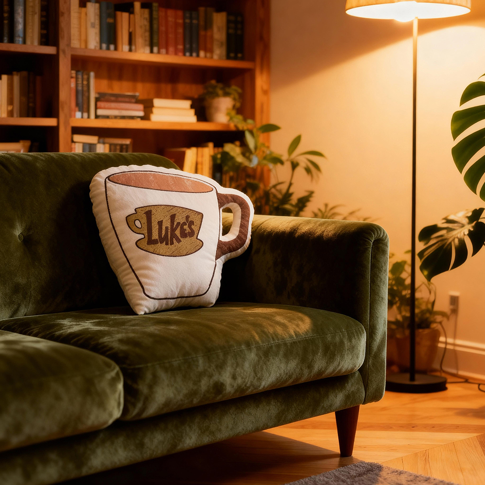 Pagewings Luke's Coffee Shaped Throw Pillow