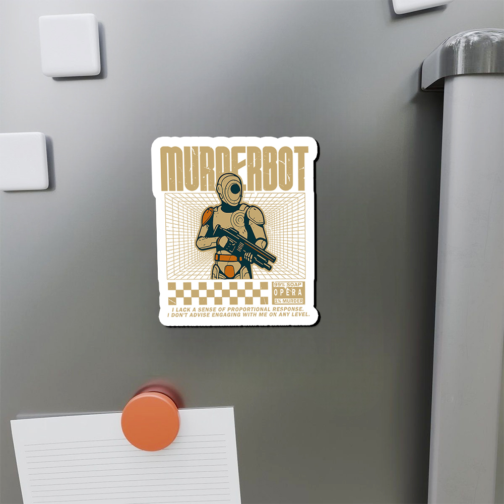 Pagewings Murderbot Fridge Magnet