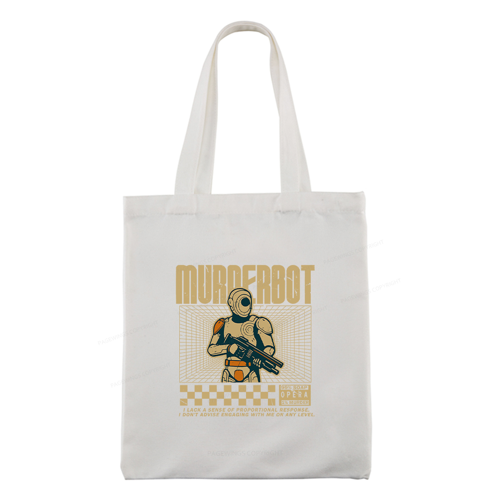 Pagewings Murderbot Tote Bag