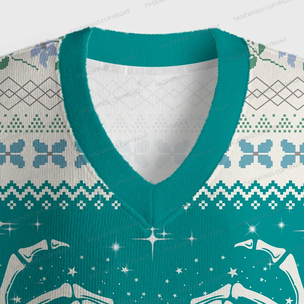 Pagewings You Had Me At Trigger Warnings Unisex V-Neck Ugly Knit Vest