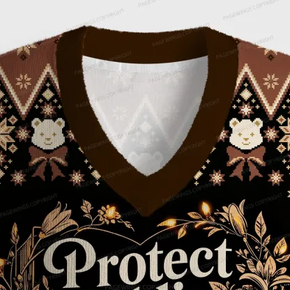 Pagewings Protect Public Education Unisex V-Neck Ugly Knit Vest