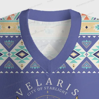 Pagewings Velaris City Of Starlight Unisex V-Neck Ugly Knit Vest