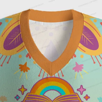 Pagewings How Many Nights A Week Should You Be Reading Unisex V-Neck Ugly Knit Vest